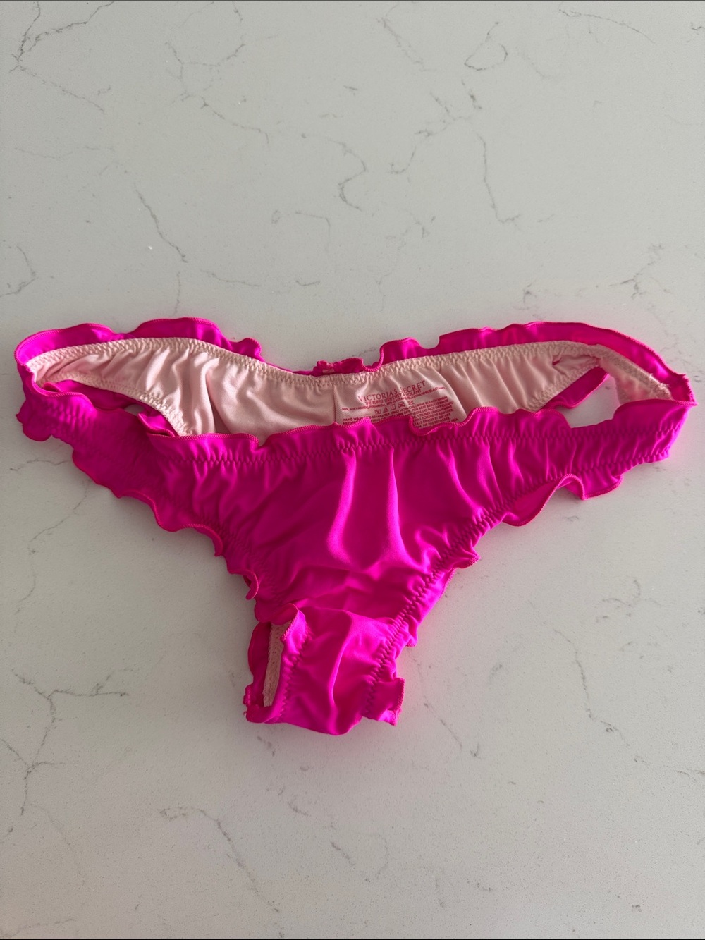 Victoria's Secret Hot Pink Ruffled Bikini Bottom